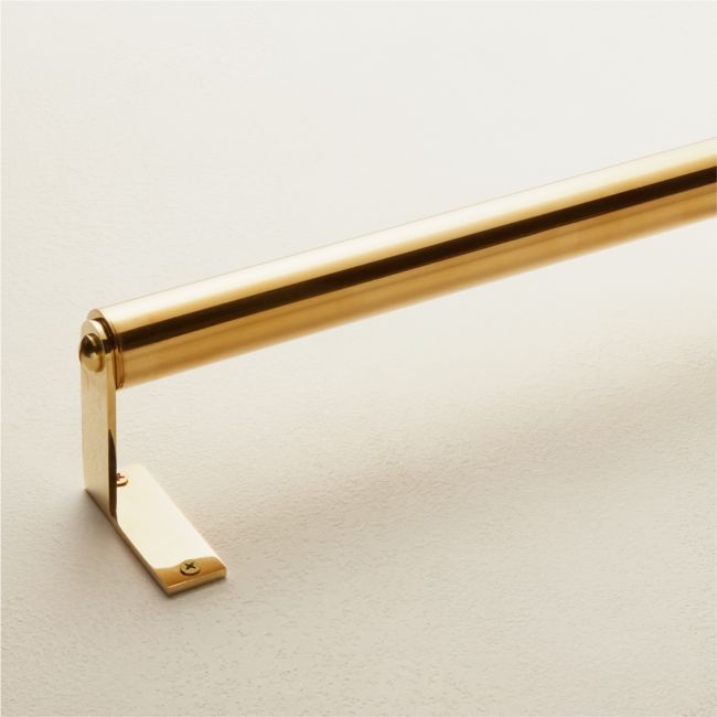 Essential Polished Brass Curtain Rod 28"–48"x1.25" - Image 0