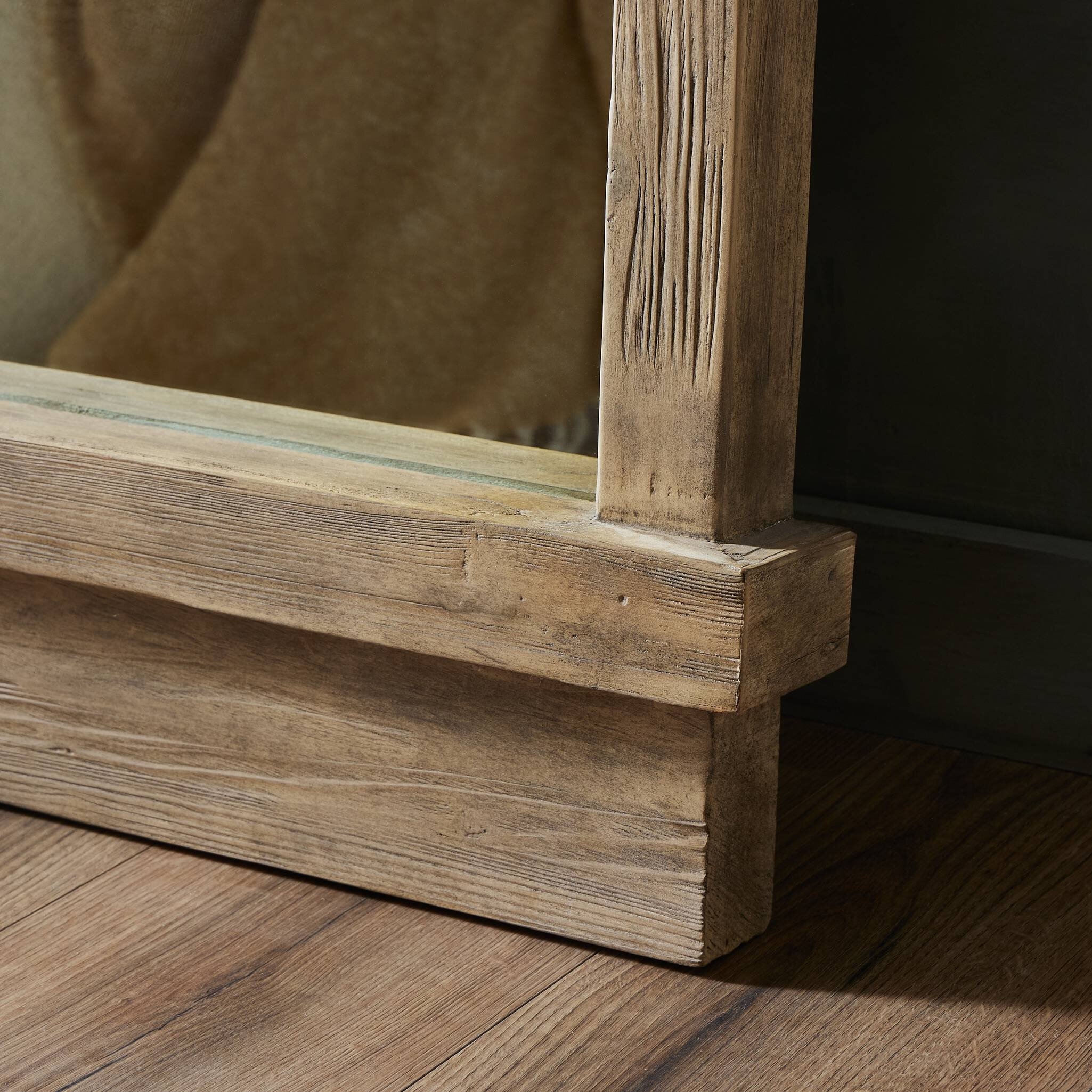Ledge Floor Mirror - Distressed Light Pine - Image 9