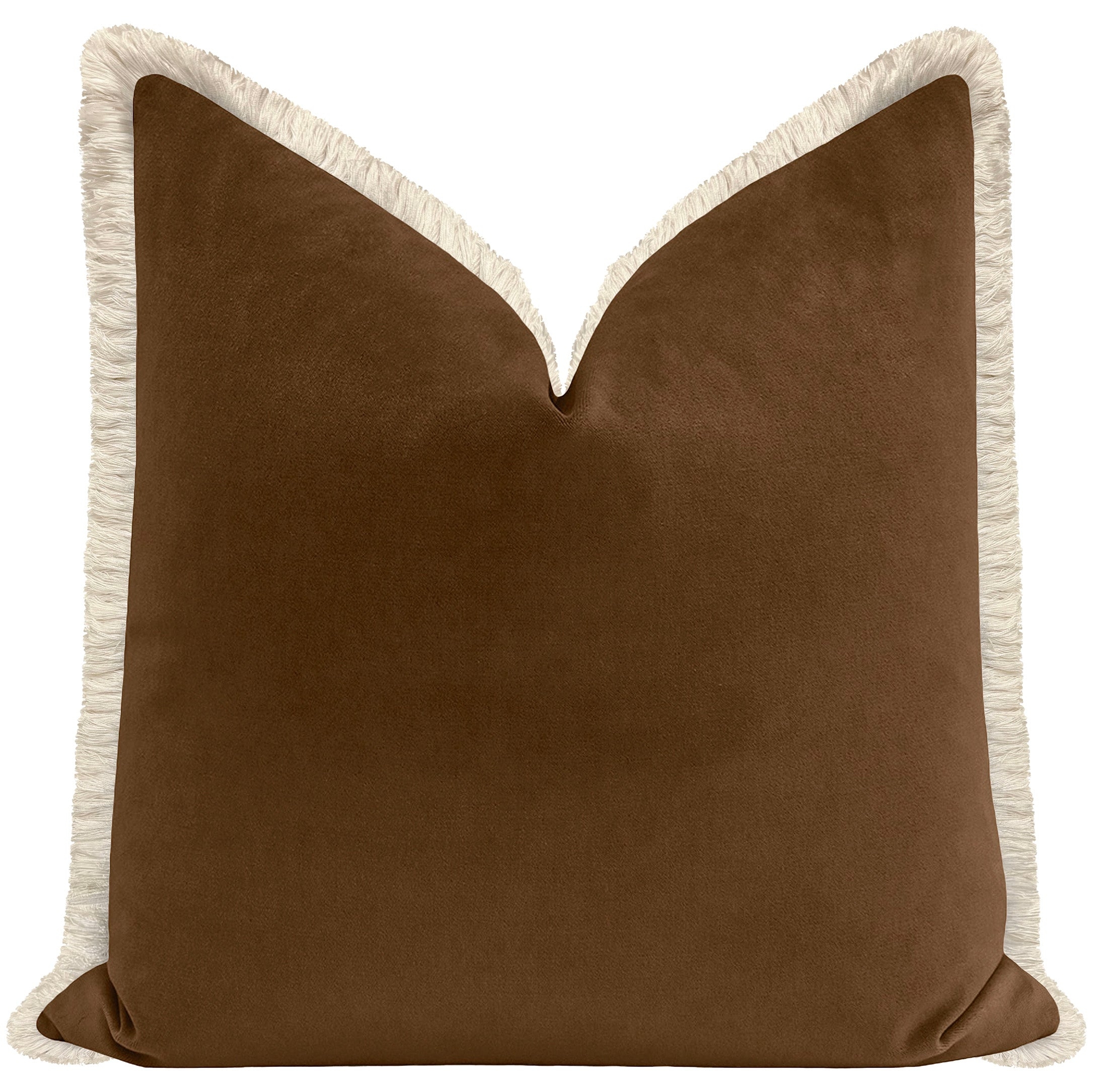 SOCIETY VELVET // SABLE + FRINGE - Sample 4" X 4" / Natural Fringe - Image 0