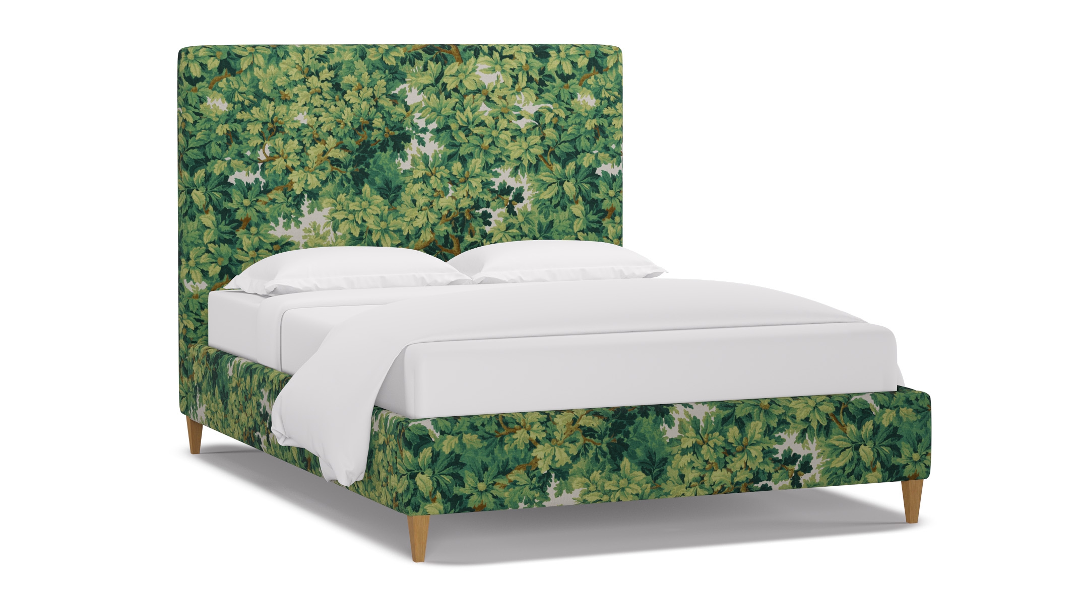 Classic Bed, Verdure Bois De Chene, Natural Square Tapered Leg, Queen - Image 1