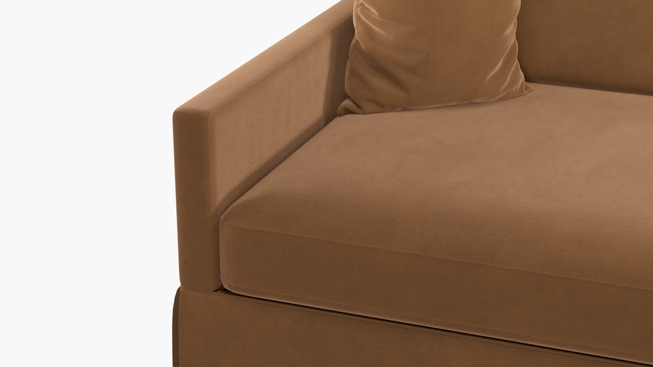 Skirted Track Arm Sofa, Nutmeg Luxe Velvet, Extra Deep (43") - Image 5