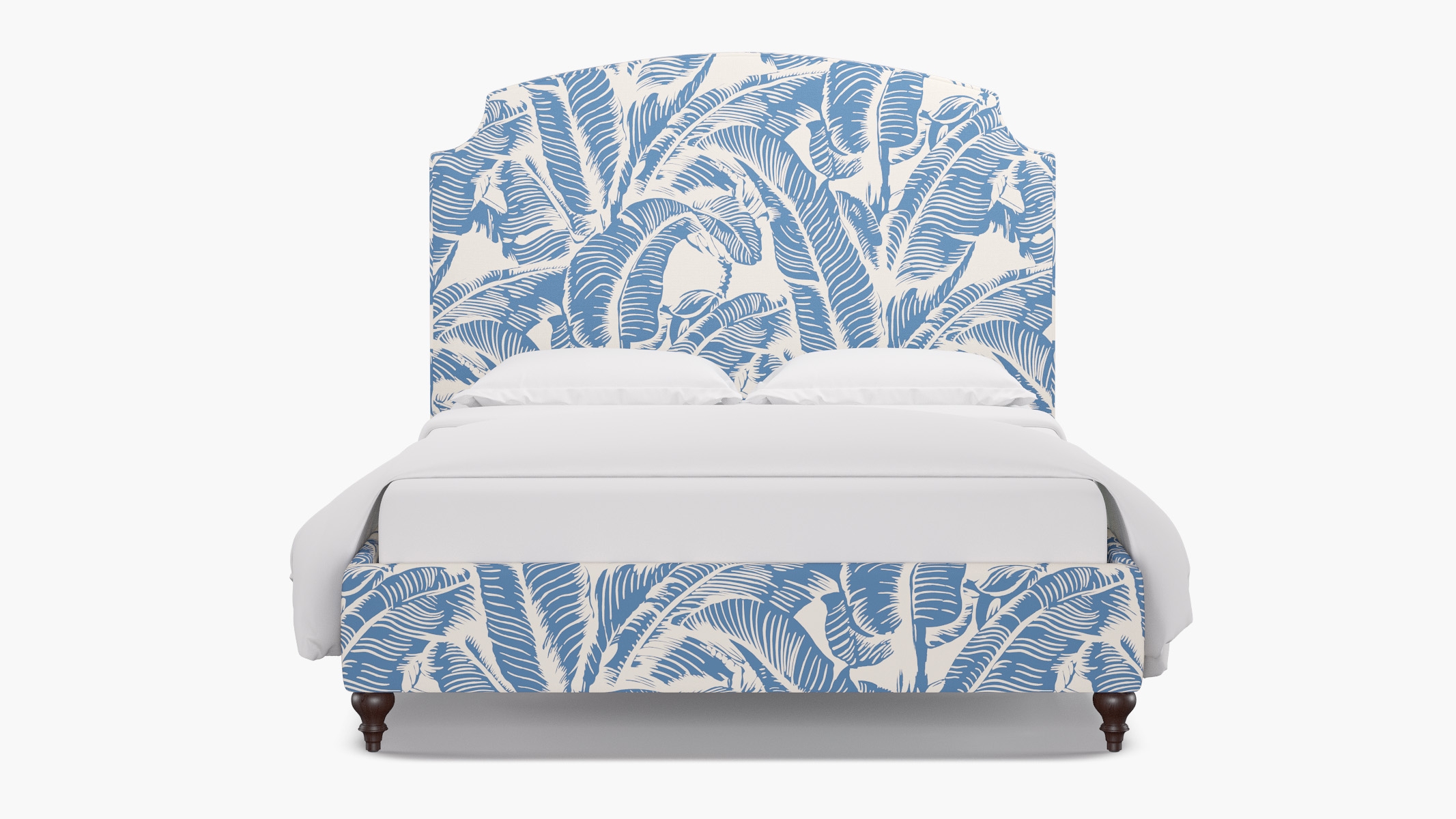 Cove Bed, Cornflower Martinique® Encore, Espresso Traditional Turned Leg, Full - Image 0