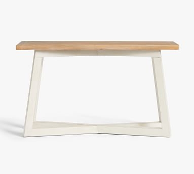 St. Augustine 52" Console Table, Beach White &amp; Creek Natural - Image 2