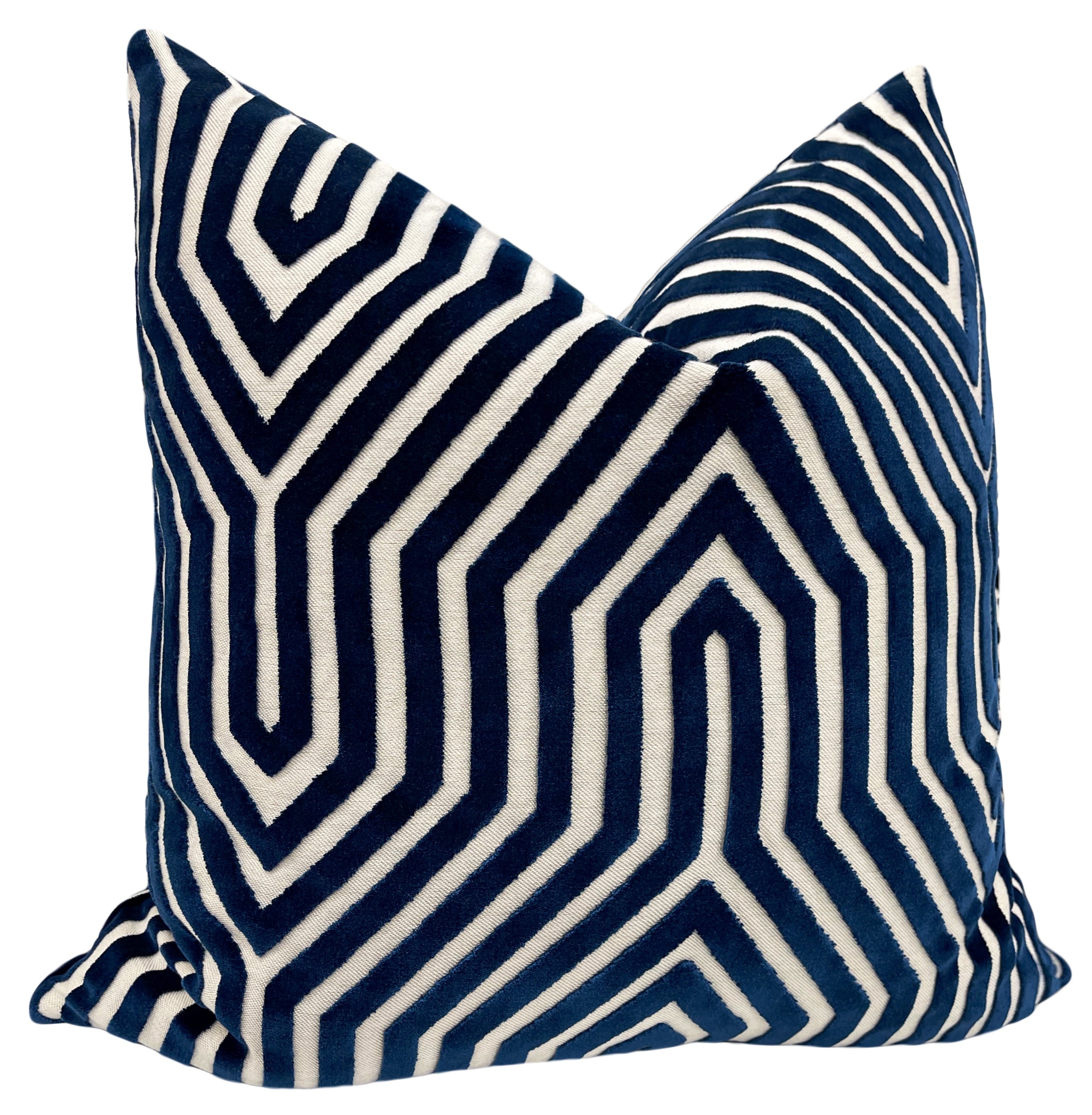 VANDERBILT VELVET // BLEU - LITTLE LUMBAR 12" X 18" - Image 1
