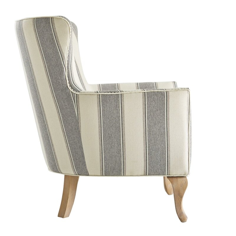 Angie 29.5'' Wide Armchair, Gray Stripped - Image 3