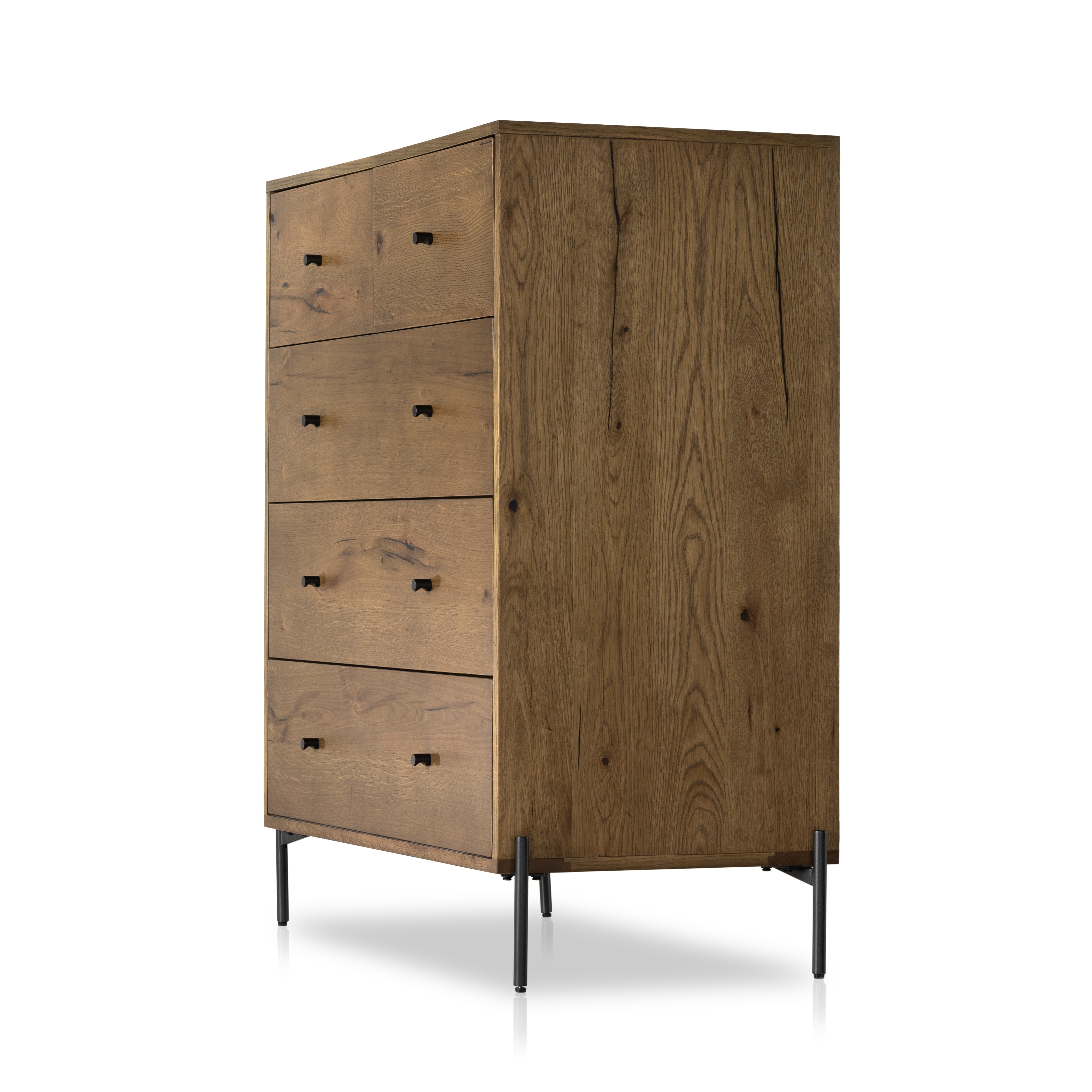 Eaton 5 Drawer Dresser-Amber Oak Resin - Image 2