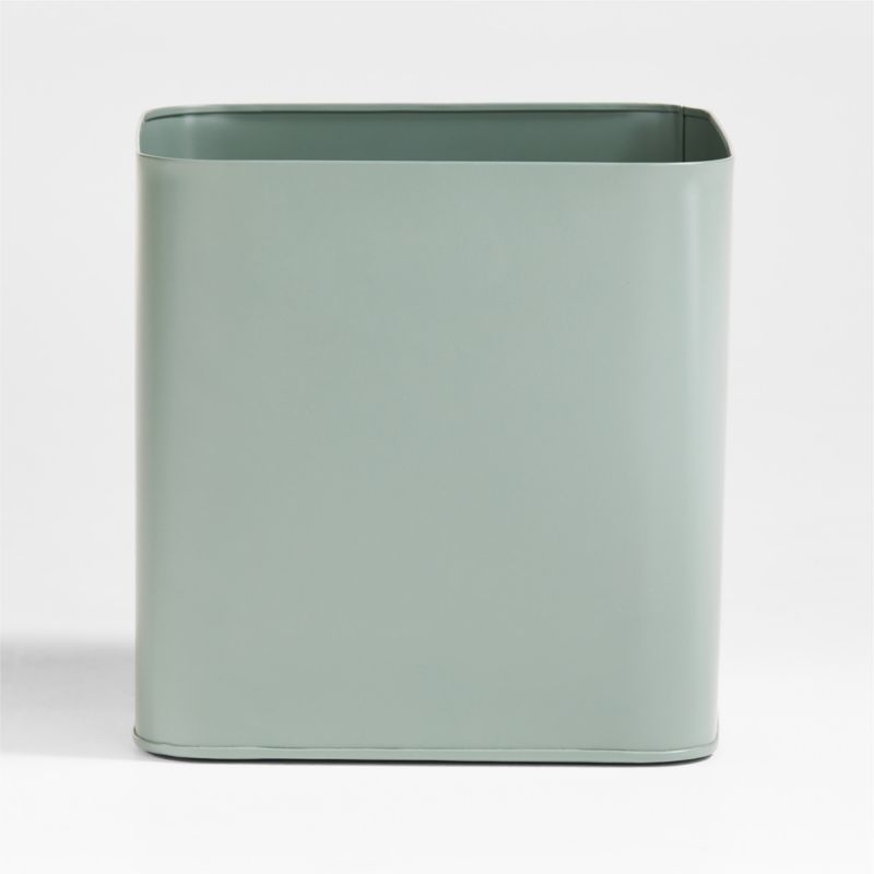 Outline Sage Green Metal Storage Bin with Handles - Image 5