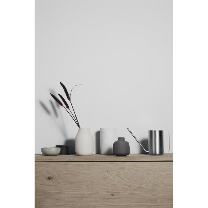 Rudea Peat-Black 5.18'' Ceramic Table Vase - Image 1