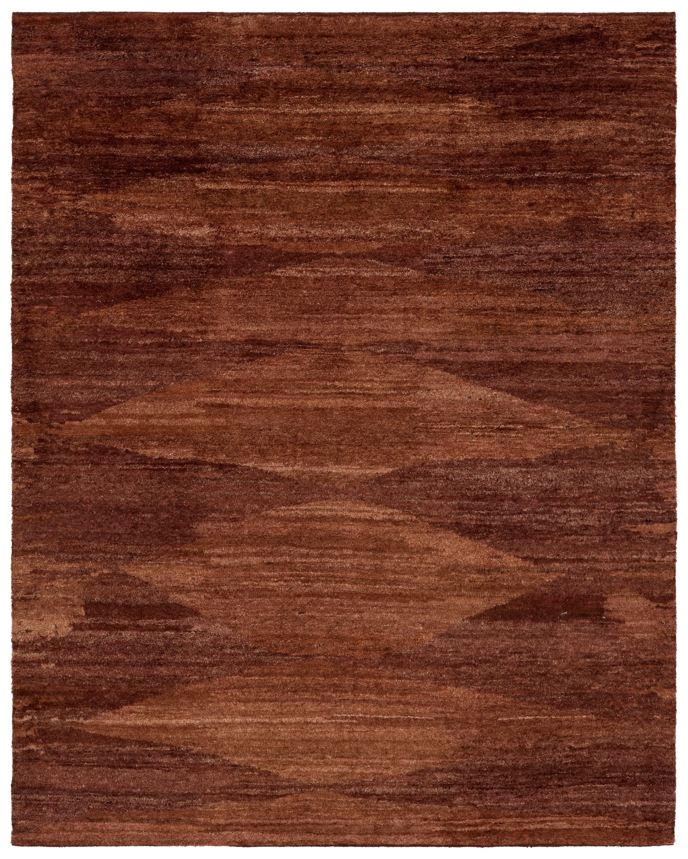 Liya TRH01 Handknotted Solid Red and Orange Area Rug (10'x14') - Image 0