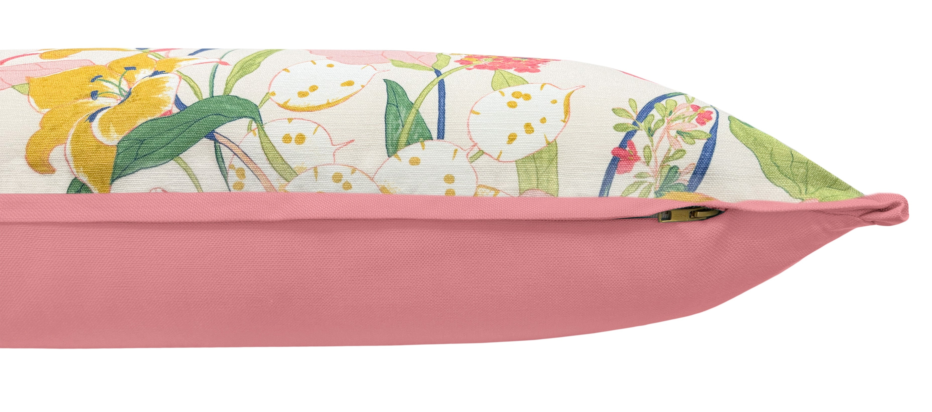 THE XL LUMBAR :: WATERLILY // BLUSH | LDC - Sample 4" X 4" / BUTTERFLY FLANGE / Carnation - Image 0