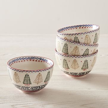 Scandi Forest Dinnerware, Bowl, Red, Each - Image 1