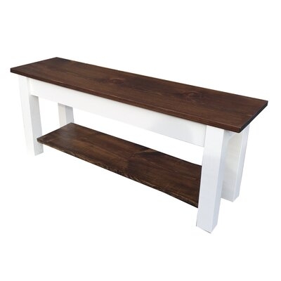 Mccardle Solid Wood Shelves Storage Bench - Image 0