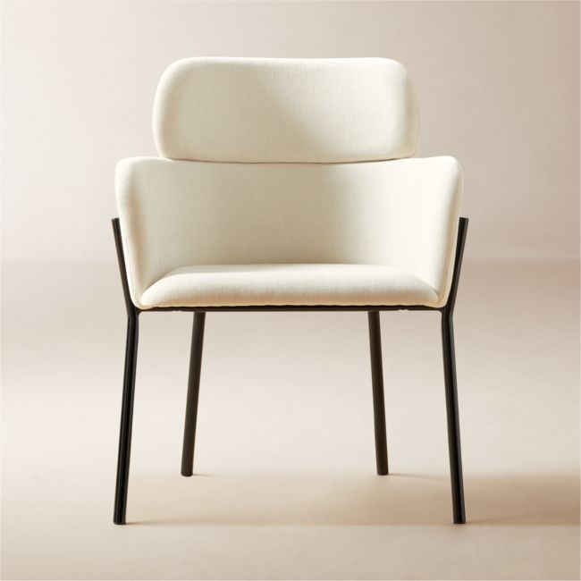 Azalea Upholstered Cream Performance Fabric Dining Chairs Set of 4 - Image 0