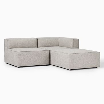 Remi Sectional Set 01: Armless Single, Corner, Ottoman, Memory Foam, Tweed , Salt And Pepper, Concealed Support - Image 2
