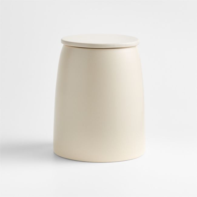 Craft Linen Cream Stoneware 56.75-oz. Medium Canister - Image 0