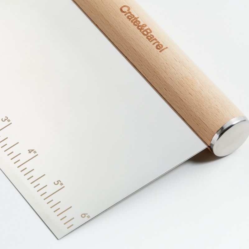 Crate & Barrel Bench Scraper with Beechwood Handle - Image 2