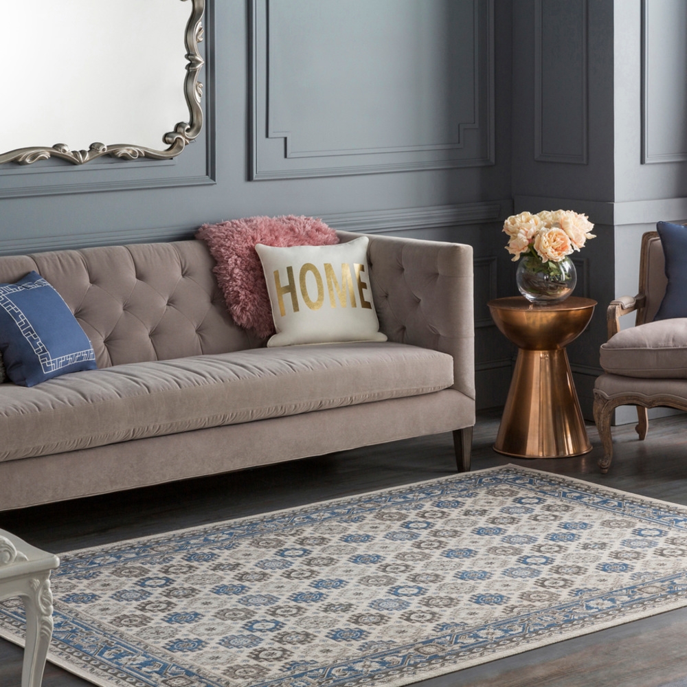 Roosevelt Beige Indoor 2'8" x 8' Machine Woven Rug - Image 1