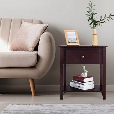 Red Barrel Studio® Nightstand Beside Table Chest Sofa Table End Table Accent Table Espresso - Image 0