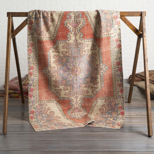 Antique One of a Kind  Indoor 4'5" x 7' Handmade Rug - Image 1