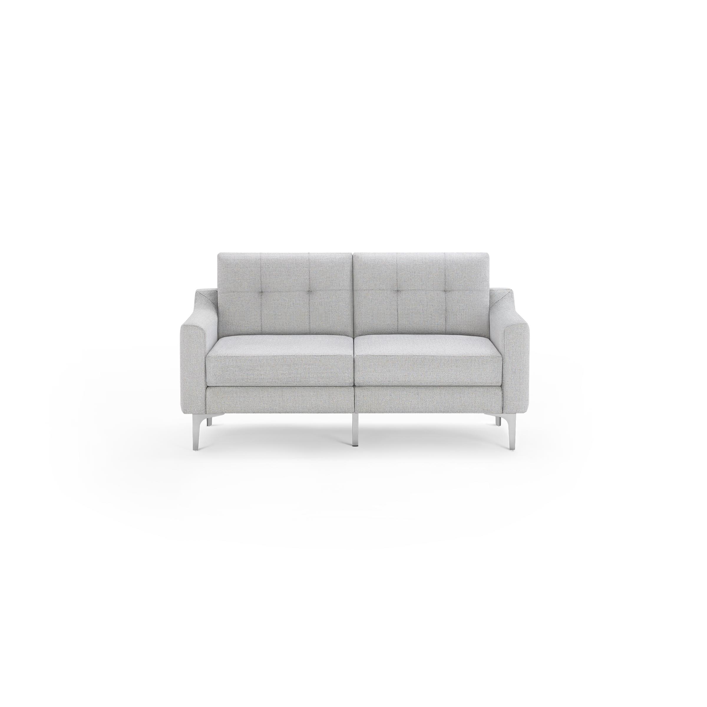 Nomad Loveseat - Crushed Gravel - Performance Chenille / Chrome - Metal / Slope - Image 0