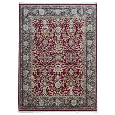 One-of-a-Kind Cranford Hand-Knotted Tabriz Red/Black 9' x 12' Wool Area Rug - Image 0