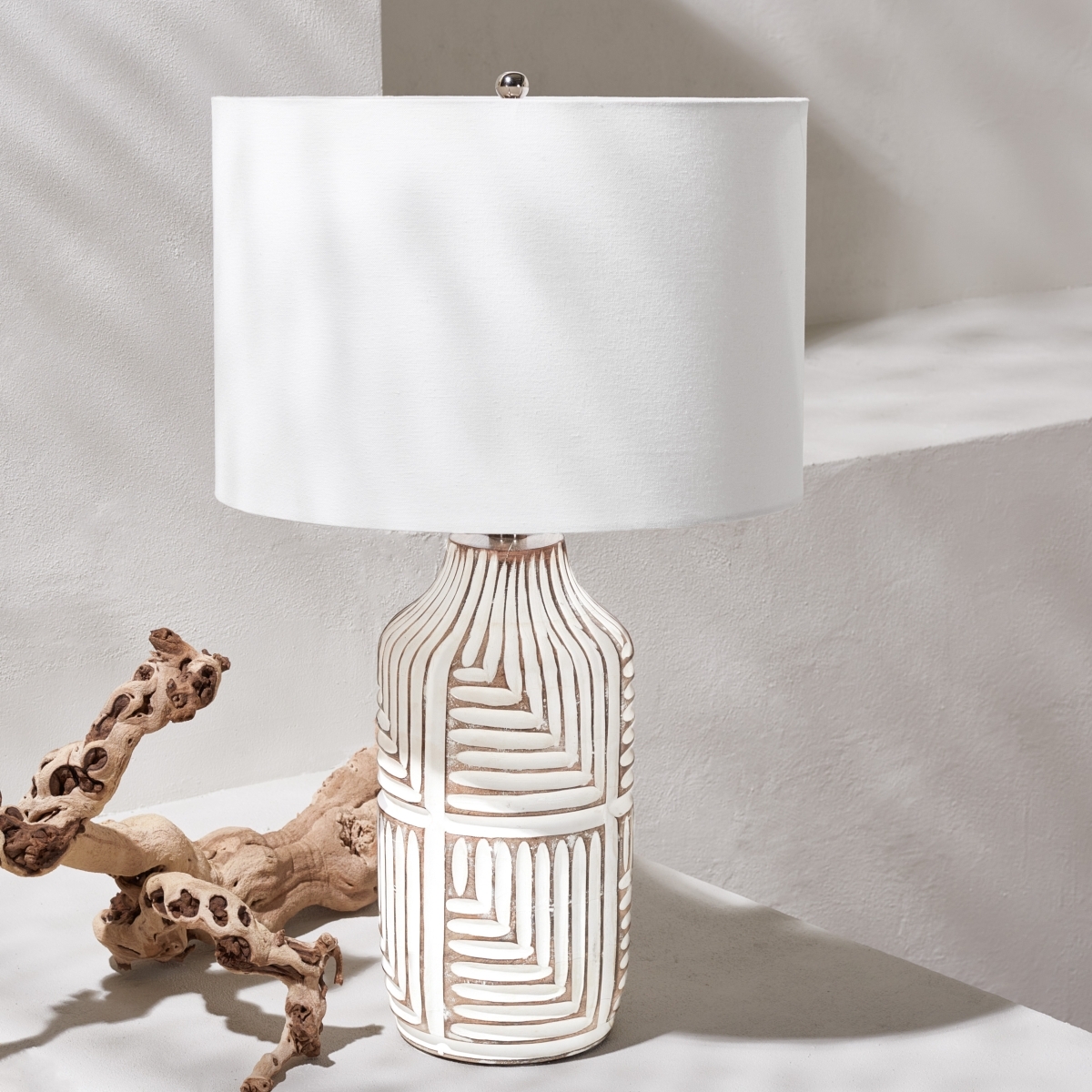 Dione 26" Table Lamp - Ivory - Image 1
