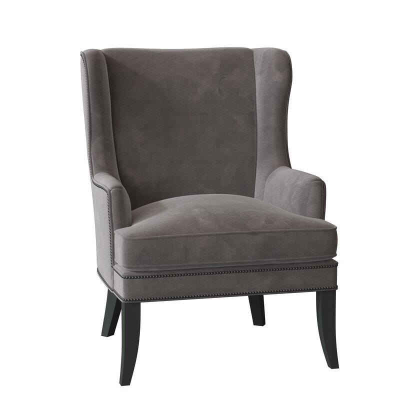 Kristin Drohan Collection Leigh 32"" Wide Down Cushion Wingback Chair - Image 0