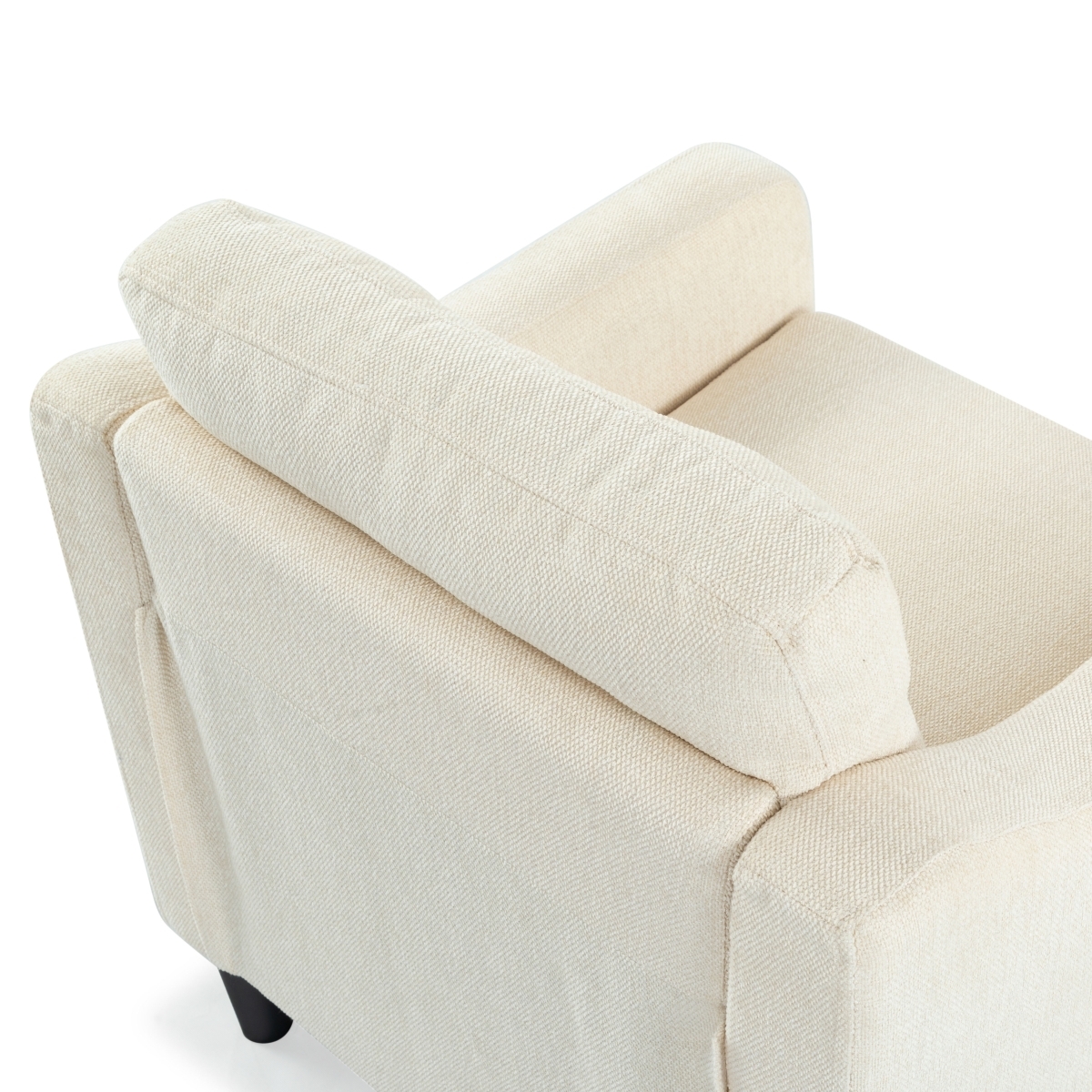 Nathaniel Tufted Back Accent Chair - Creme - Image 4