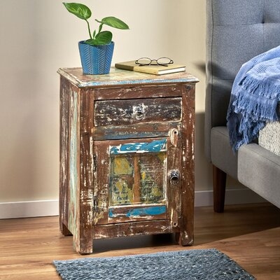 1 - Drawer Nightstand in Brown - Image 0