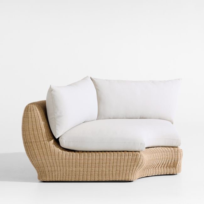 Ipanema Wicker Corner Sectional Piece with Cushions - Image 0