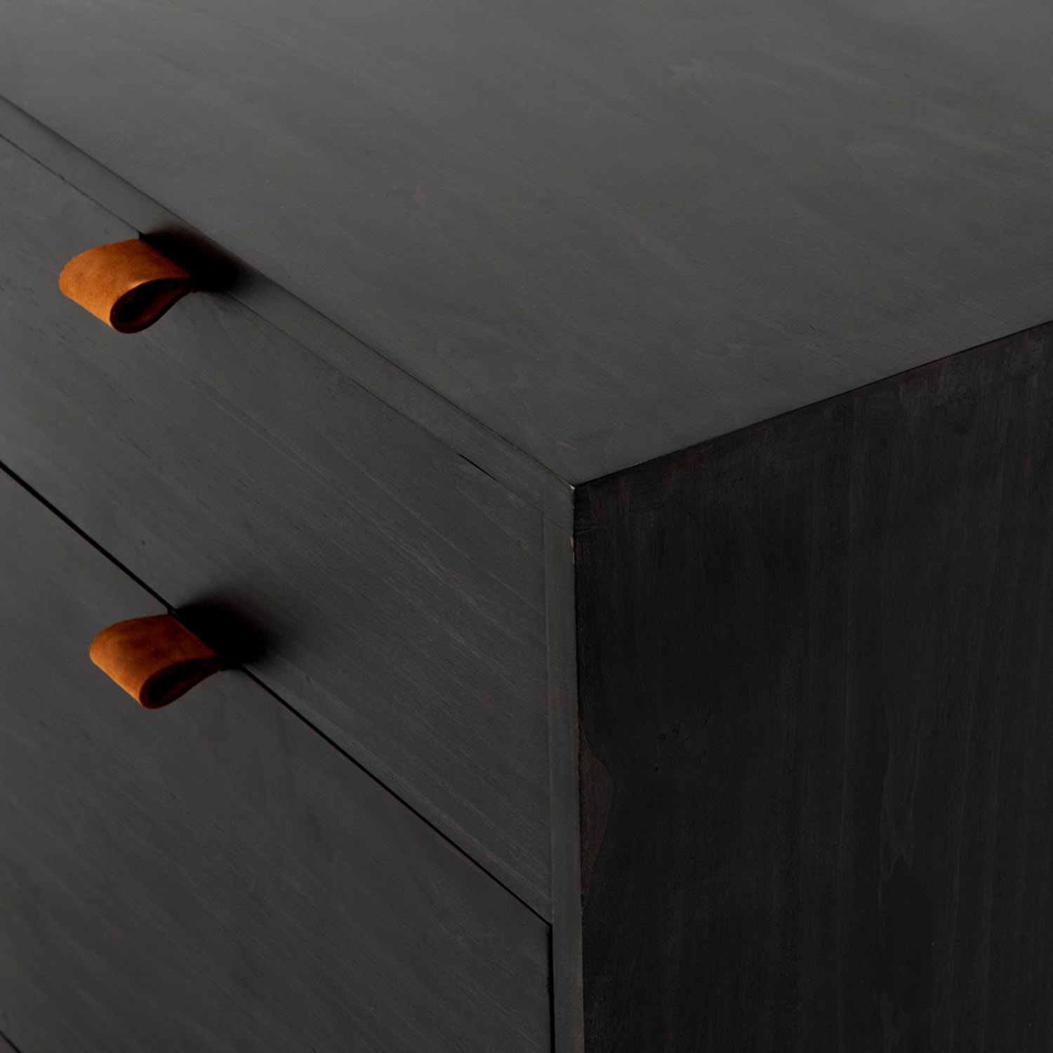 Theodore Industrial Loft Black Wood Iron 4 Drawer Desk - Image 5