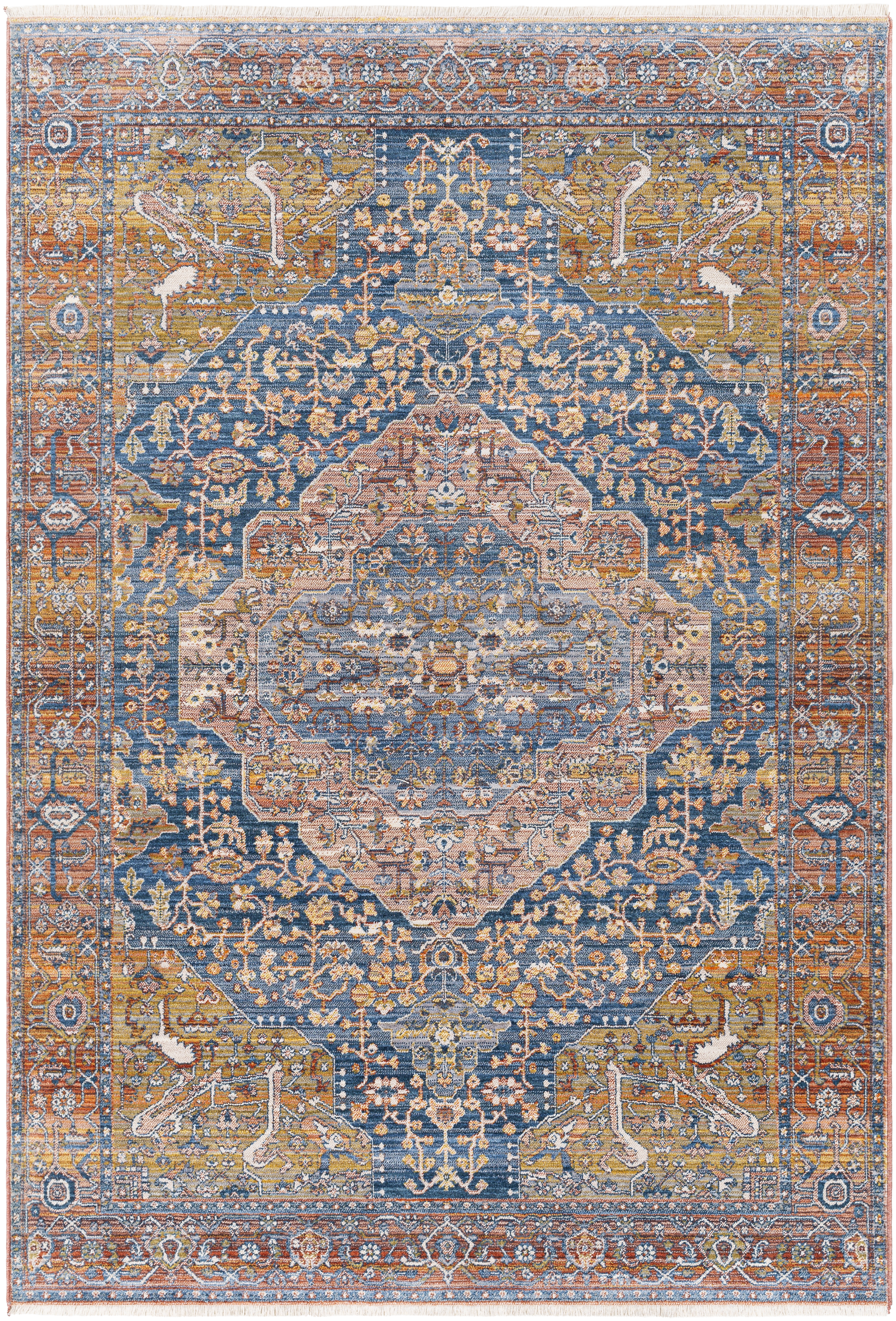 Ephesians Blue Indoor 2' x 2'11" Machine Woven Rug - Image 0