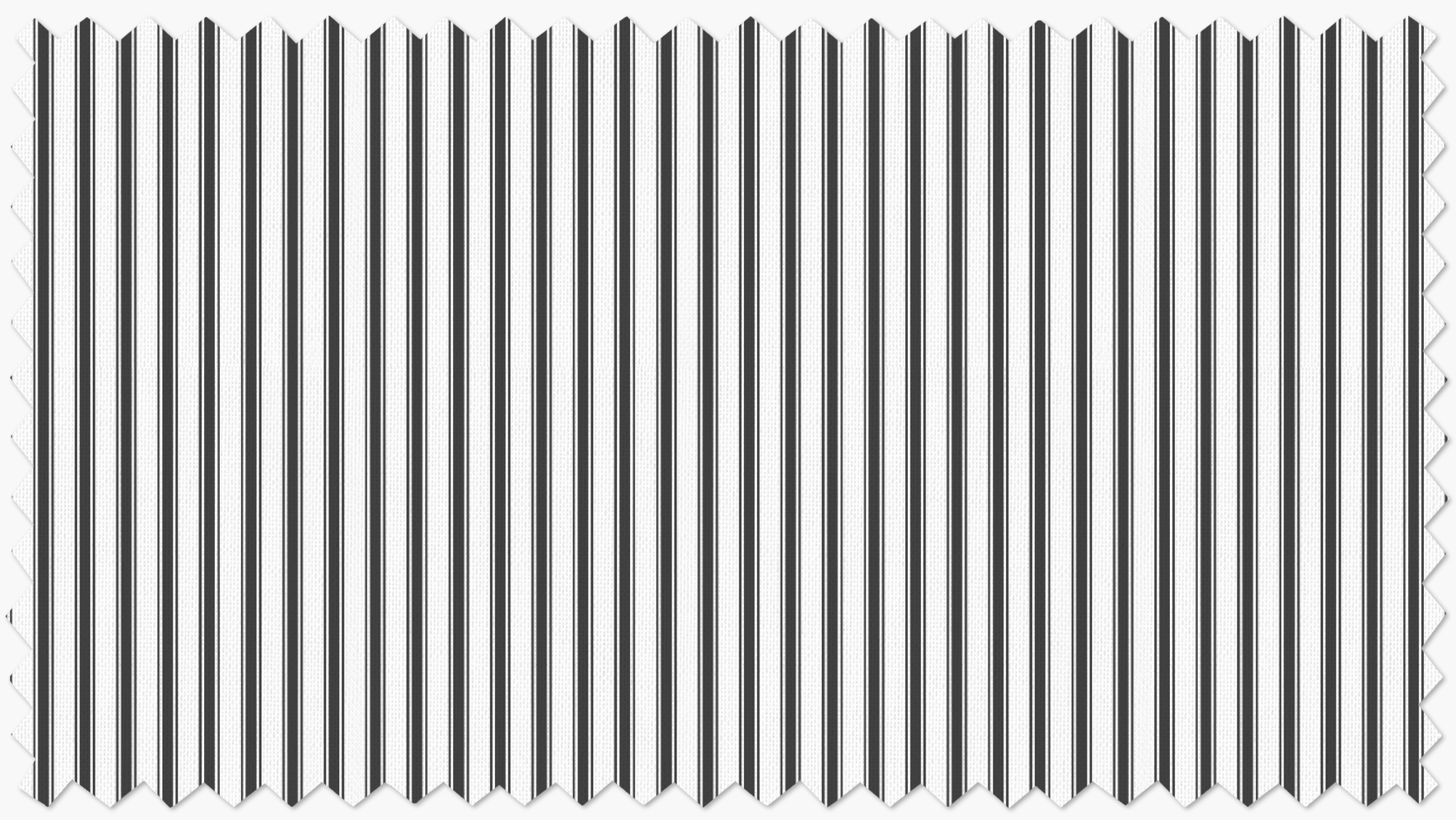 Printed Linen Fabric By The Yard, Black Classic Ticking Stripe - Image 0