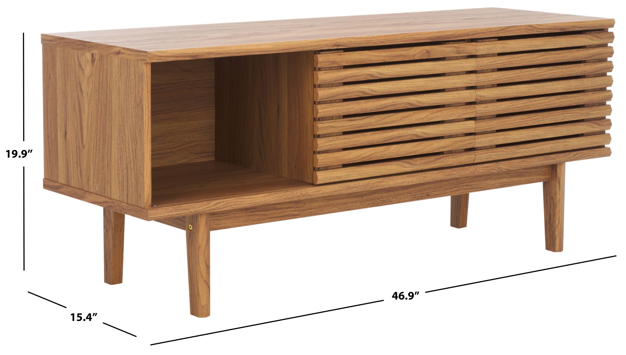 Aricia Small 2 Door Media Stand - Oak - Safavieh - Image 9