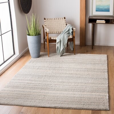 Patryk Striped Ivory/Brown/Gray Area Rug - Image 0