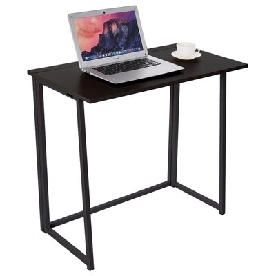 Small Writing Desk 32" Laptop Table, Reading Dining Coffee Sturdy Metal Frame Small Spaces Home Office Black - Image 0