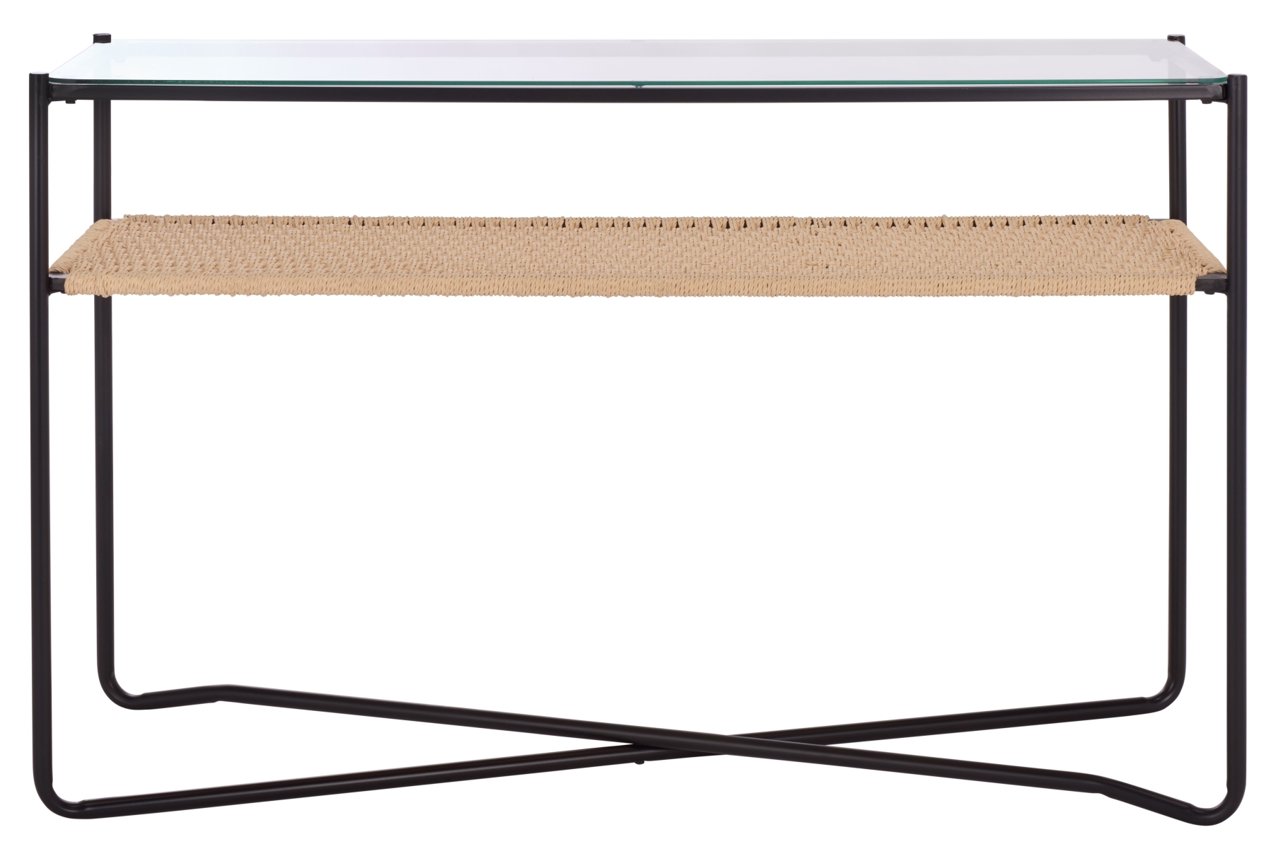 Omaka 1 Shelf Console Table - Natural / Black - Safavieh - Image 0