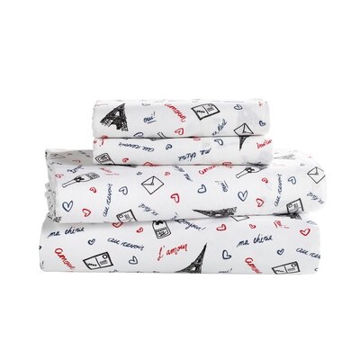 Karl Lagerfield Love From Paris Twin Sheet Set - Image 0