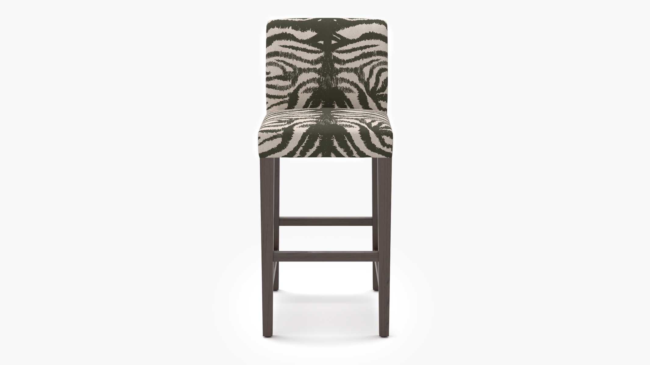 Signature Dining Bar Stool, Zebra, Espresso Square Tapered Leg - Image 0