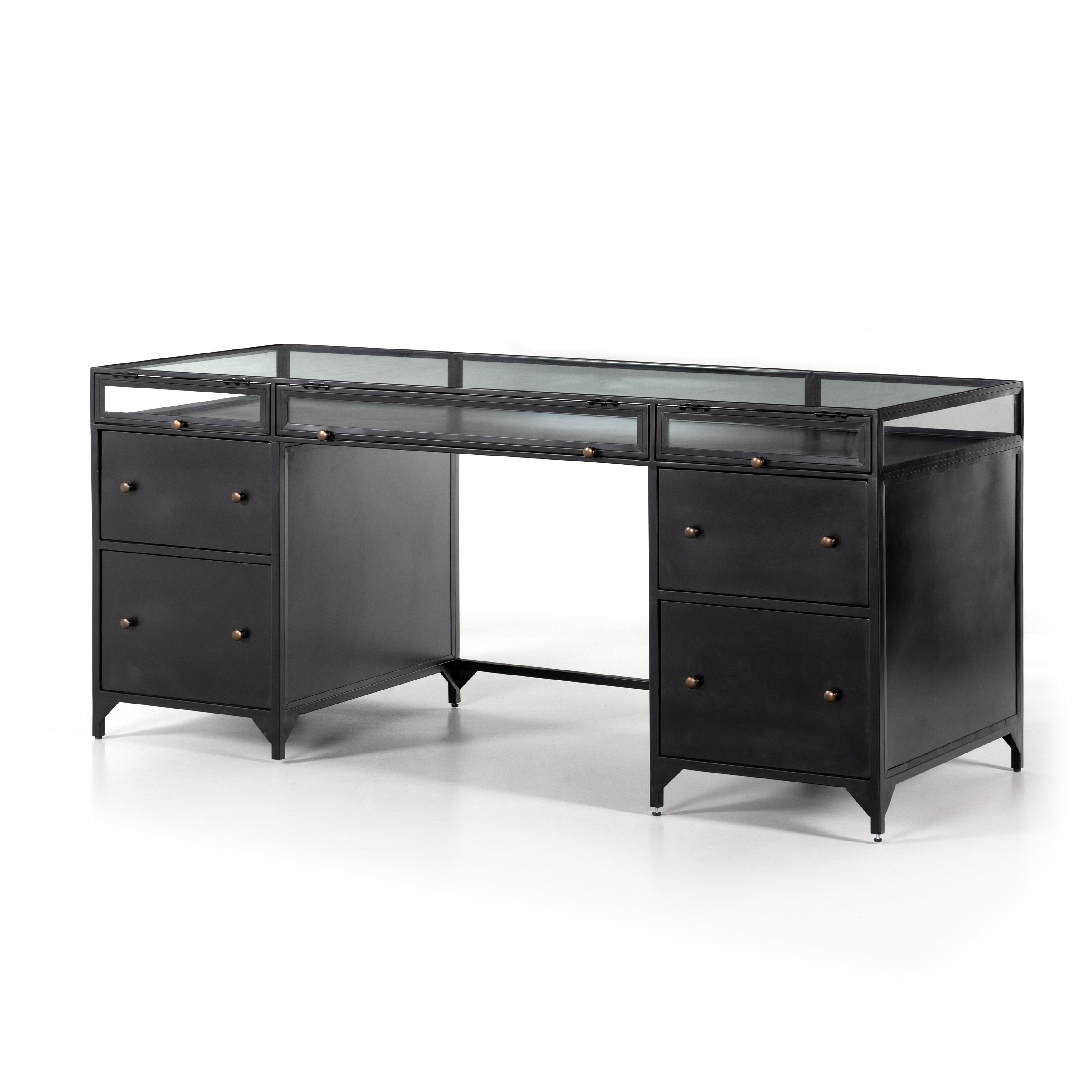 Shadow Box Executive Desk - Black - Image 0