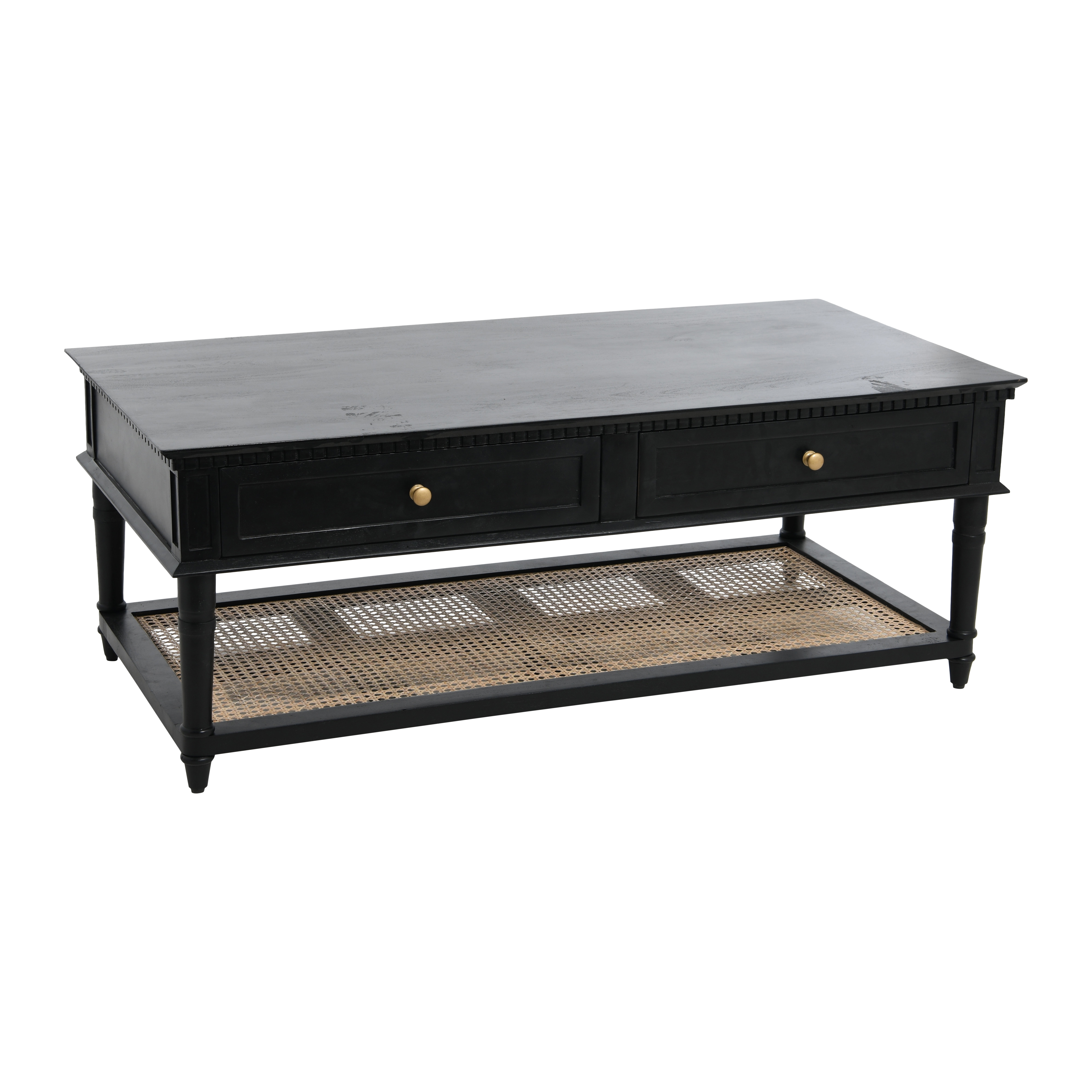 Maxwelton Acacia Wood and Cane Coffee Table - Image 0