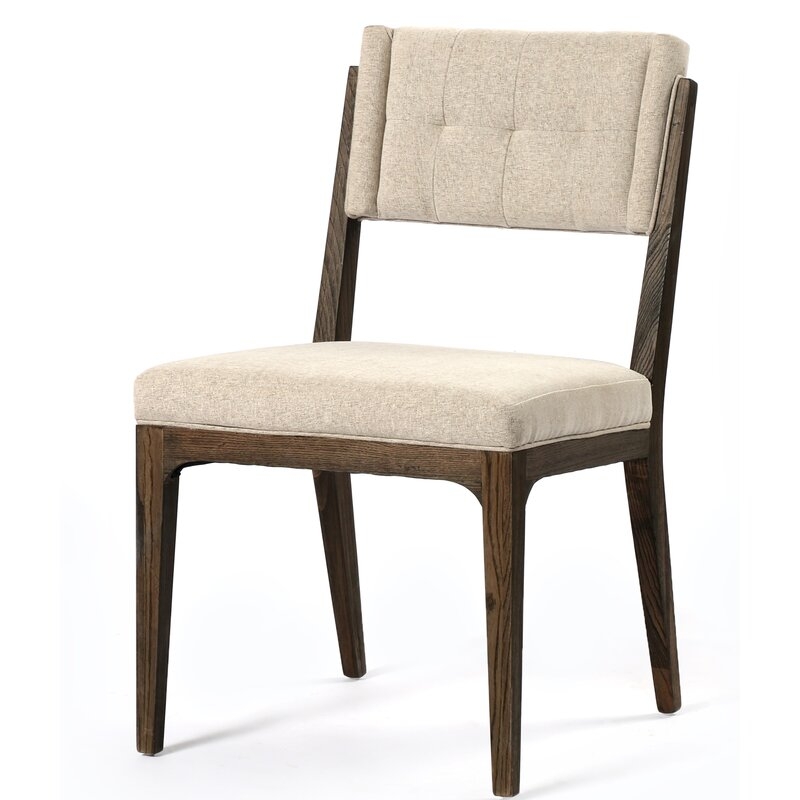 Four Hands Tufted Side Chair in Ivory - Image 0