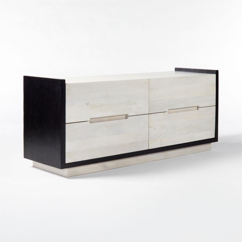 Beaufort Bleached Wood Low Dresser - Image 3