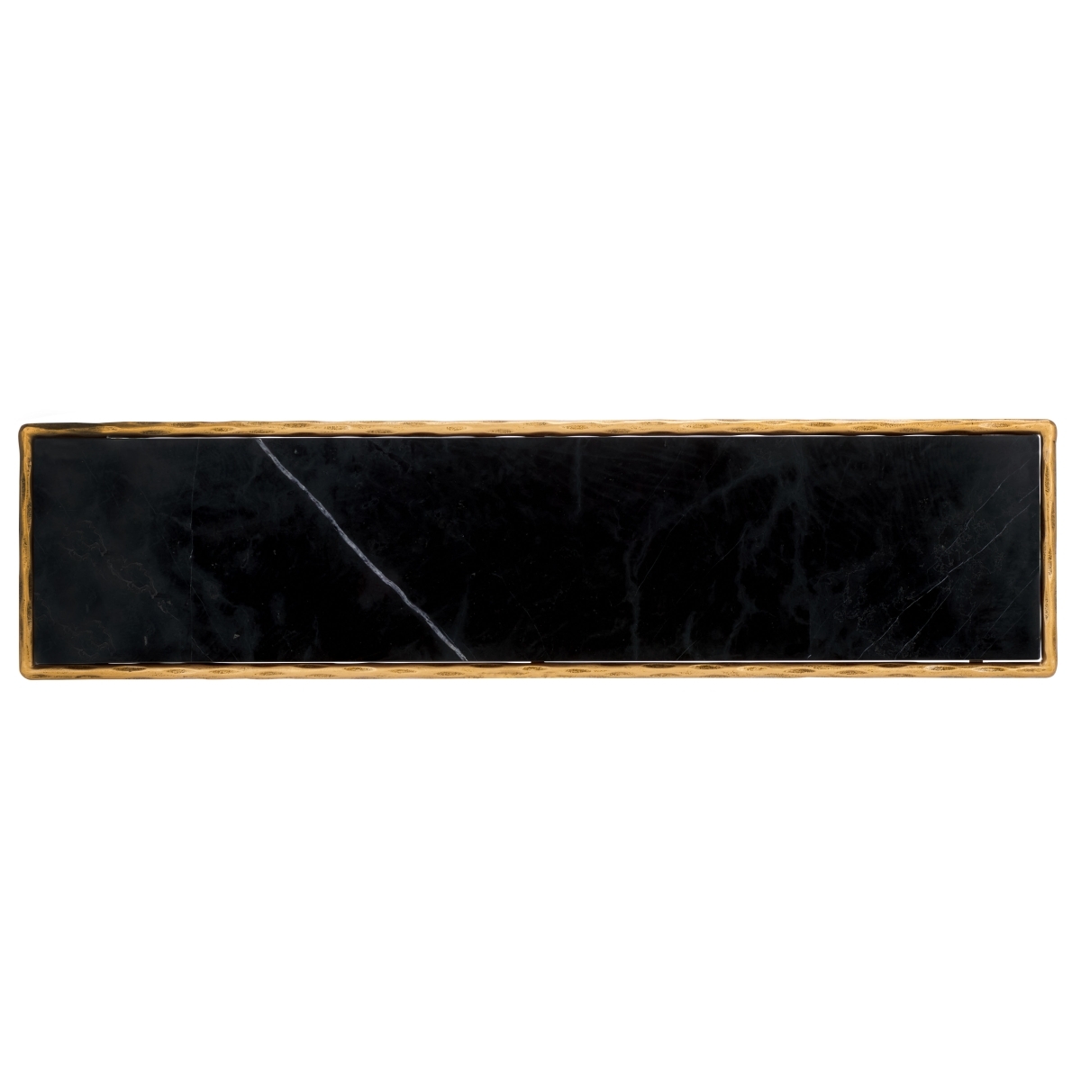 Jessa Rectangle Console Table - Brass/Black - Image 4