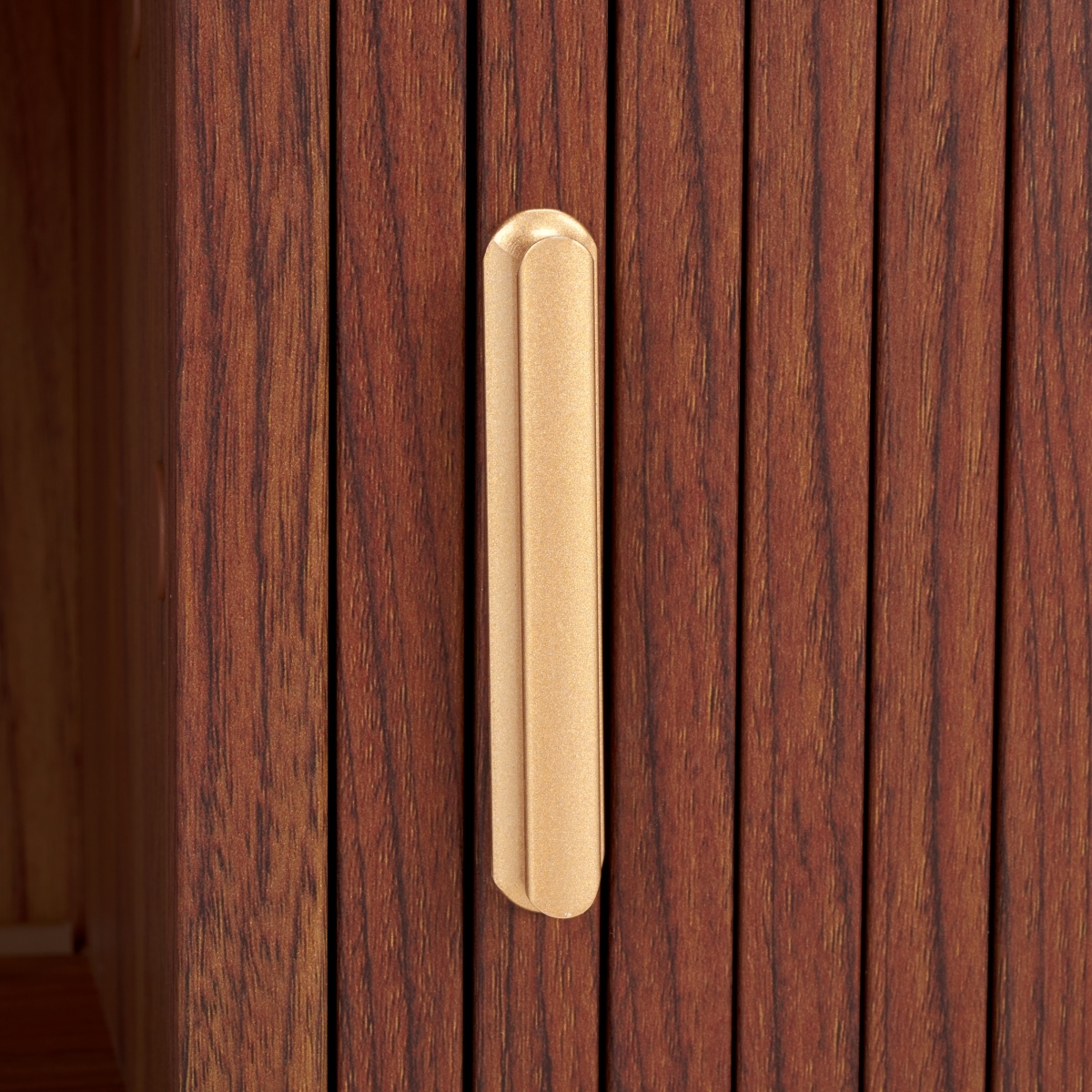 Tealla Coffee Table - Walnut / Gold - Safavieh - Image 3