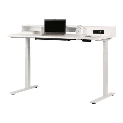 Majyta Adjustable Height Standing Desk With Built In Power Bar - Image 0