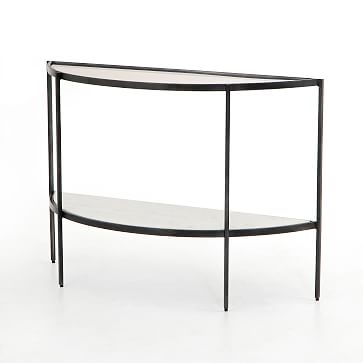 Smoked Glass Demilune Console - Image 1