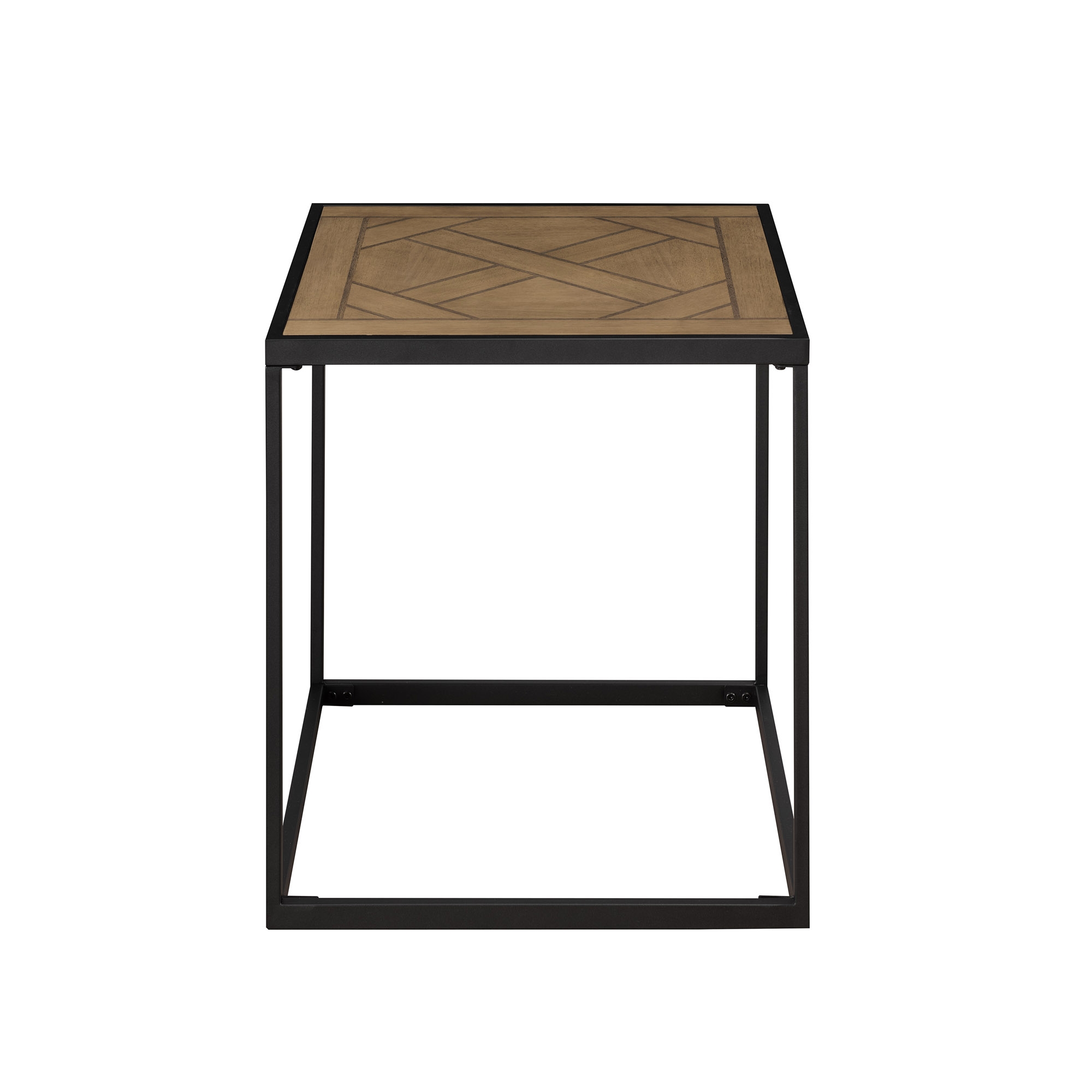 20" Square Side Table with Parquet Top - Parquet Veneer - Image 6