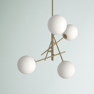 Ariah 4 - Light Sputnik Chandelier with Hand Blown Glass Accents - Image 0