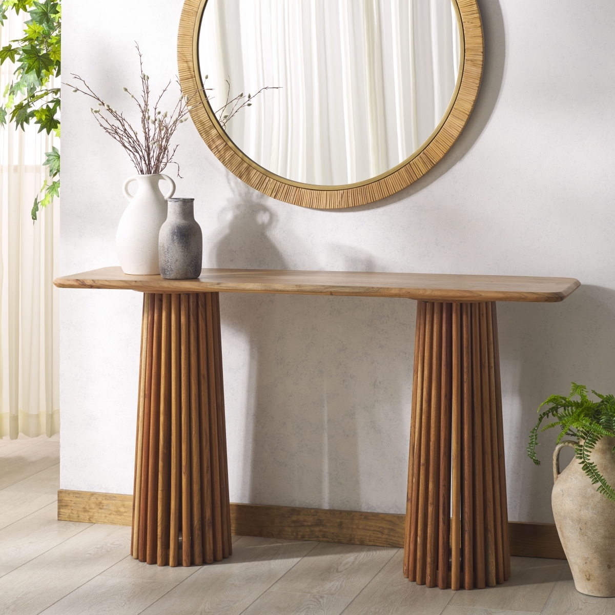 Penelope Wood Console Table - Natural - Image 1
